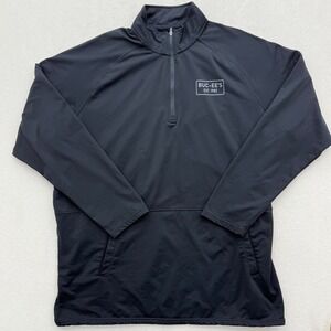Buc EE s Mens 2XL Black Quarter Zip Pullover Sweatshirt Est 1982 buc-ee's